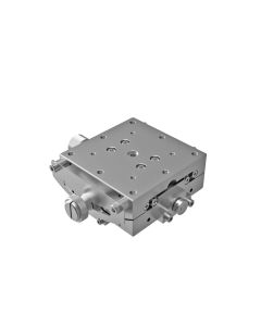 60X60mm Goniometer, EXC Bearings, 1-Axis, +/-20 deg, 35mm Axis Ht, Worm-gear, M4 Thd