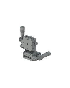 40X40mm EXC Bearing, Vacuum Compatible, Stainless Steel, XZ-Axis Stage, (Vertical Platform) Side Micrometer, +/-6.5mm, M3 Threads