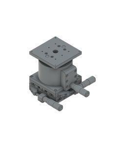 100X100mm EXC Bearing, Steel, XYZ-Axis Stage, Side Micrometer, +/-12.5mm, M4 Threads
