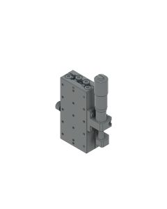 25X50mm EXC Bearing, Steel, Z-Axis Stage, (Vertical Platform/Base) Side Micrometer, +/-6.5mm, M2 Threads