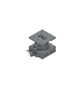 80X80mm EXC Bearing, Steel, XZ-Axis Stage, Side Hex Screw, +/-12.5/5.0mm, M4 Threads, Right-handed
