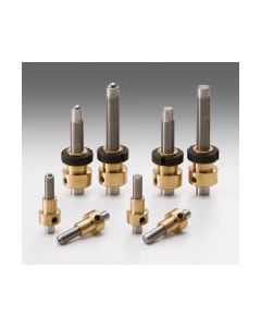 14mm Travel, Hex-Key Adjustment Screw, M4X0.25P Thd, Flat Carbide Tip, Locking, 6mm Shank