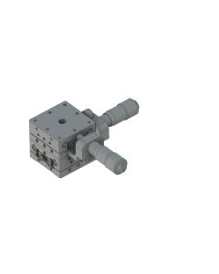 25X25mm EXC Bearing, Stainless Steel, XY-Axis Stage, Center Micrometer, +/-3mm, M2 Threads