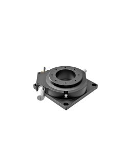 57mm Diameter, Aluminum, Lapped-Surface Bearing Rotation Stage, 360 Deg Manual Rotation, +/-5 Deg Fine Adjustment, Hex Screw Drive, M4 Threads