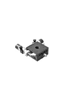 60X60mm EXC Bearing, Steel, XY-Axis Stage, Side Sub-Micron Worm-screw Micrometer, +/-6.5mm, M4 Threads, Right-handed