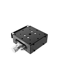 60X60mm Goniometer, EXC Bearings, 1-Axis, +/-15 deg, 60mm Axis Ht, Right-handed, Worm-gear, M4 Thd