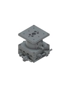 80X80mm EXC Bearing, Steel, XYZ-Axis Stage, Side Hex Screw, +/-12.5/5.0mm, M4 Threads