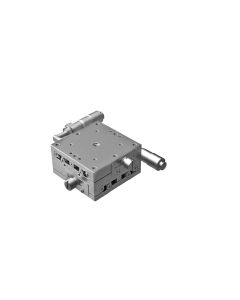 60X60mm EXC Bearing, Stainless Steel, XY-Axis Stage, Side Micrometer, +/-6.5mm, M4 Threads, Right-handed