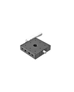 80X80mm EXC Bearing, Steel, X-Axis Stage, Side Differential Micrometer, +/-6.5mm, M4 Threads, Right-handed