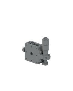 25X25mm EXC Bearing, Stainless Steel, Z-Axis Stage, (Vertical Platform/Base) Side Micrometer, +/-3mm, M2 Threads
