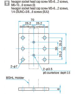 Base Plate for 50.8mm Gimballed Beamsplitter Holder 0 degree Inch