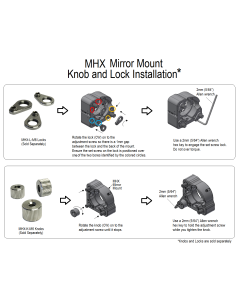 50.8-mm, top-adjust mirror mount, stainless steel, high-stability, front-loading, 2 hex adjusters, right-handed