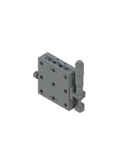 65X65mm EXC Bearing, Steel, Z-Axis Stage, (Vertical Platform/Base) Side Micrometer, +/-12.5mm, 1/4-20 Threads