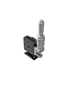 40X40mm EXC Bearing, Steel, Z-Axis Stage, (Vertical Platform/Horizontal Base) Side Differential Micrometer, +/-6.5mm, M3 Threads, Right-handed