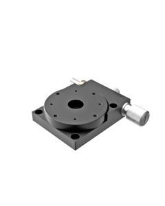 60mm Diameter, Brass, Lapped-Surface Bearing Rotation Stage, 360 Deg Manual Rotation, +/-5 Deg Fine Adjustment, Hex Screw Drive, M4 Threads
