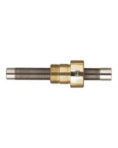 34mm Travel Fine-Pitch Screw, 0.25mm/thd, Flat Carbide Tip, 9.5mm Shank Diameter, Locking