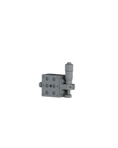 25X25mm Ball Bearing, Aluminum, Z-Axis Stage, (Vertical Platform/Base) Side Micrometer, +/-3mm, M2 Threads
