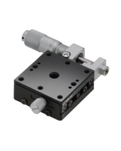 40X40mm EXC Bearing, Steel, X-Axis Stage, Side Micrometer, +/-6.5mm, 6-32 Threads