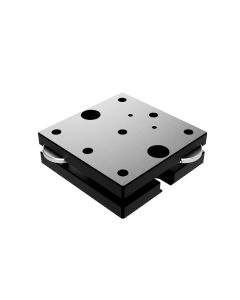 65X65mm, 2-Axis Kinematic Tilt Stage, Aluminum, Edge-Knob Adjustment, +/-2-deg., 1/4-20 Threads