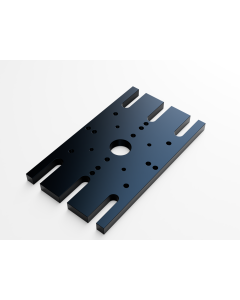 Slotted base plate for metric stages