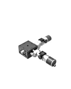 40X40mm EXC Bearing, Steel, XY-Axis Stage, Center Sub-Micron Worm-screw Micrometer, +/-6.5mm, 6-32 Threads