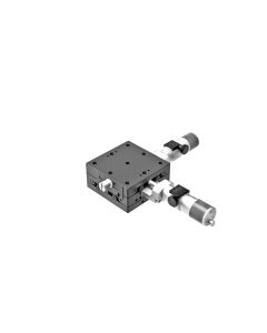 65X65mm EXC Bearing, Steel, XY-Axis Stage, Center Sub-Micron Worm-screw Micrometer, +/-6.5mm, 1/4-20 Threads