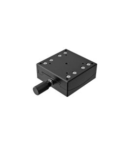 60X60mm Goniometer, Brass V-Groove, 1-Axis, +/-6 deg, 75mm Axis Ht, Worm-gear, M4 Thd