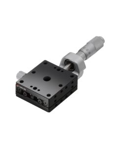 40X40mm EXC Bearing, Steel, X-Axis Stage, Center Micrometer, +/-6.5mm, 6-32 Threads