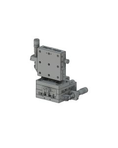 65X65mm EXC Bearing, Vacuum Compatible, Stainless Steel, XYZ-Axis Stage, (Vertical Platform) Side Micrometer, +/-6.5mm, 1/4-20 Threads