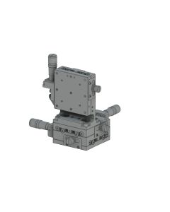 60X60mm EXC Bearing, Vacuum Compatible, Stainless Steel, XYZ-Axis Stage, (Vertical Platform) Center Micrometer, +/-6.5mm, M4 Threads