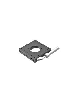 120X120mm EXC Bearing, Steel, X-Axis Stage, Side Micrometer, +/-20mm, 1/4-20 Threads