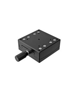 60X60mm Goniometer, Brass V-Groove, 1-Axis, +/-4 deg, 125mm Axis Ht, Worm-gear, M4 Thd