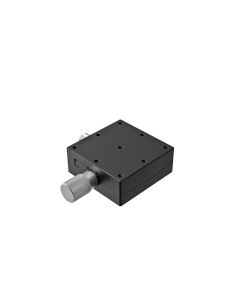 60X60mm Goniometer, Brass Dovetail, 1-Axis, +/-10 deg, 115mm Axis Ht, Right-handed, Worm-gear, M4 Thd