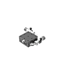 65X65mm EXC Bearing, Steel, XY-Axis Stage, Side Sub-Micron Worm-screw Micrometer, +/-6.5mm, 1/4-20 Threads