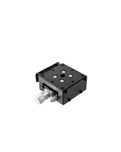 40X40mm Goniometer, EXC Bearings, 1-Axis, +/-10 deg, 40mm Axis Ht, Right-handed, Worm-gear, M3 Thd