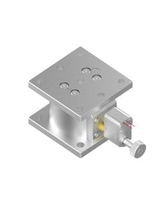 Motorized 65X65mm EXC Bearing, Vacuum Compatible, Stainless Steel, Z-Axis Stage, (Horizontal Platform/Base) Center Piezomotor, +/-4mm, 1/4-20 Threads
