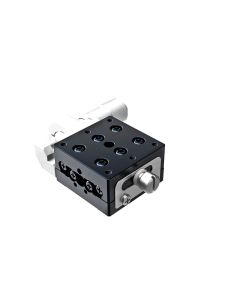 25X25mm Ball Bearing, Aluminum, Z-Axis Stage, (Vertical Platform/Base) Side Micrometer, +/-3mm, M2 Threads, Right-handed