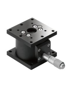60X60mm EXC Bearing, Steel, Z-Axis Stage, (Horizontal Platform/Base) Center Micrometer, +/-5mm, M4 Threads