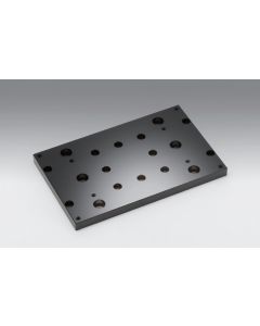 Baseplate for long travel stages to mount to M6 breadboards or XY assembly