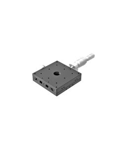 80X80mm EXC Bearing, Steel, X-Axis Stage, Center Differential Micrometer, +/-6.5mm, M4 Threads