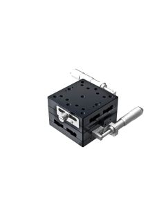 65X65mm Ball Bearing, Aluminum, XY-Axis Stage, Side Micrometer, +/-12.5mm, 1/4-20 Threads