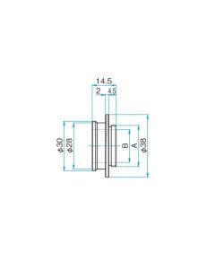 Adapter for Microscope side of Stepper Motor Objective Actuators M26.0 Thread