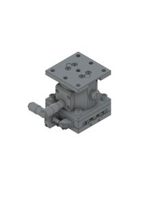 65X65mm EXC Bearing, Steel, XZ-Axis Stage, Side Micrometer, +/-6.5/5.0mm, M6 Threads, Right-handed