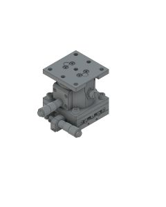 65X65mm EXC Bearing, Steel, XZ-Axis Stage, Side Micrometer, +/-6.5/5.0mm, M6 Threads