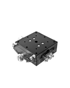 60X60mm Goniometer, EXC Bearings, 1-Axis, +/-20 deg, 35mm Axis Ht, Worm-gear, M4 Thd