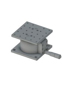 120X120mm EXC Bearing, Steel, Z-Axis Stage, (Horizontal Platform/Base) Center Micrometer, +/-10mm, 1/4-20 Threads