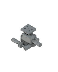25X25mm EXC Bearing, Steel, XYZ-Axis Stage, Side Micrometer, +/-3mm, M2 Threads, Right-handed