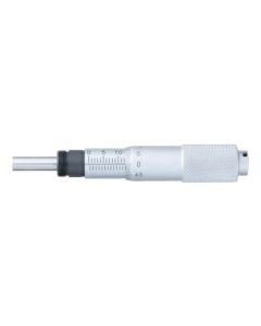 25mm Travel Micrometer Head, Flat Carbide Tip, 9.5mm Shank Diameter