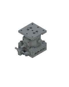 65X65mm EXC Bearing, Steel, XZ-Axis Stage, Side Hex Screw, +/-6.5/5.0mm, 1/4-20 Threads, Right-handed
