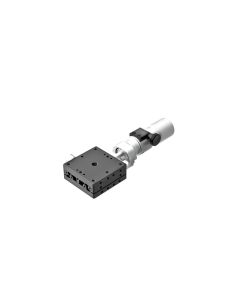 40X40mm EXC Bearing, Steel, X-Axis Stage, Center Sub-Micron Worm-screw Micrometer, +/-6.5mm, 6-32 Threads